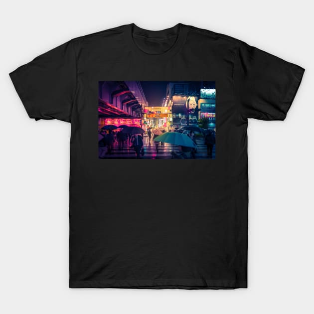 Rain on the Golden City Ueno T-Shirt by TokyoLuv